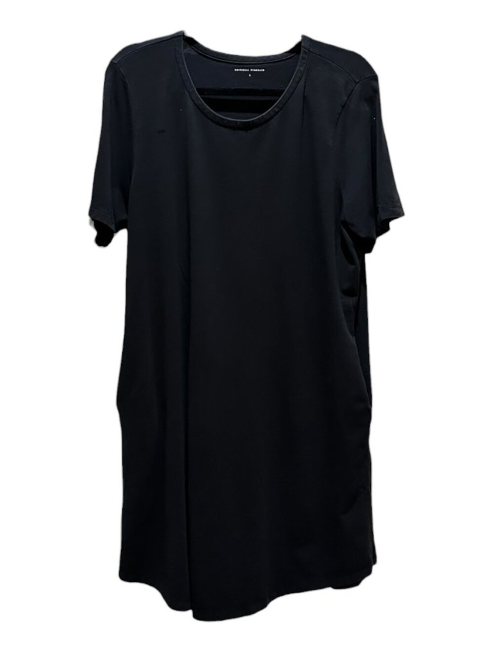 Universal Standard Halie T-Shirt Mini Dress in Dark Grey Pockets